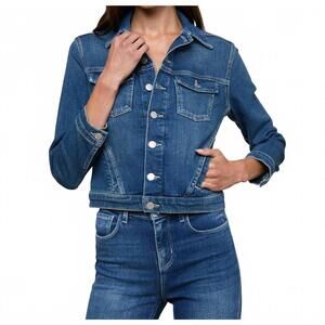 NEW L'AGENCE maven denim jacket in gage